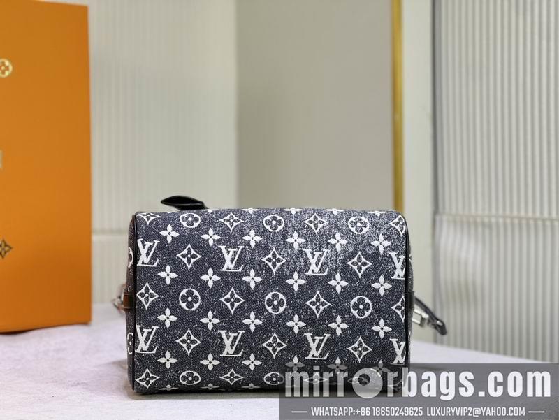 1:1 Louis Vuitton Bags Speedy M59609星空牛仔黑 25x19x15cm ss