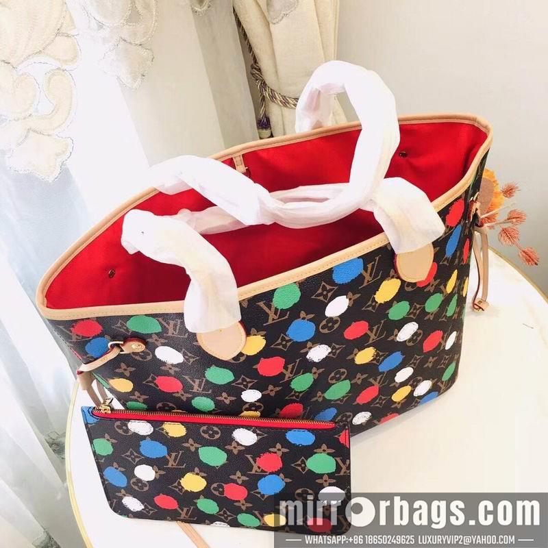 1:1 Louis Vuitton Bags Neverfull M46381 M40995老花彩色32x29x17cm zy