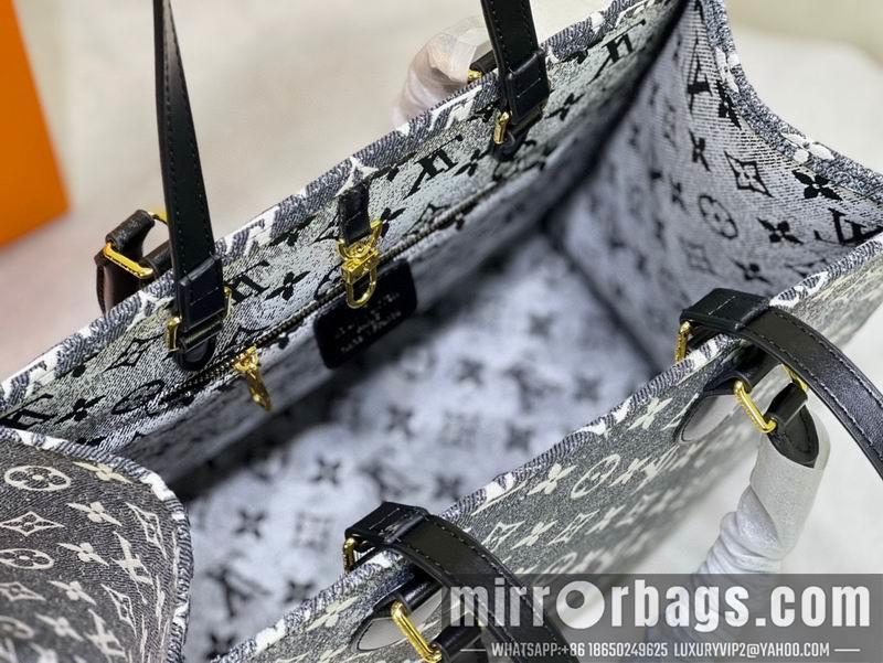 1:1 Louis Vuitton Bags Onthego M59608牛仔黑 35x28x15cm ss