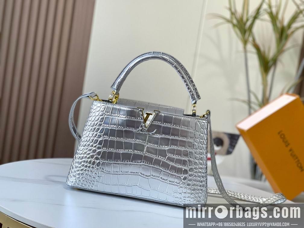 1:1 Louis Vuitton Bags N92967复古金色鳄鱼纹31.5x20x11cm cs