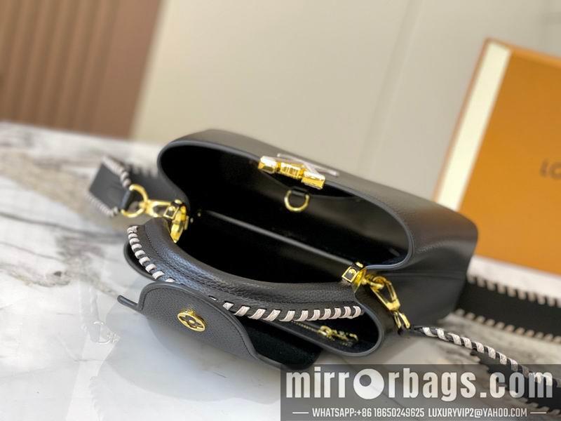 1:1 Louis Vuitton Bags Hatucines M21127黑色编织27x18x9cm ss
