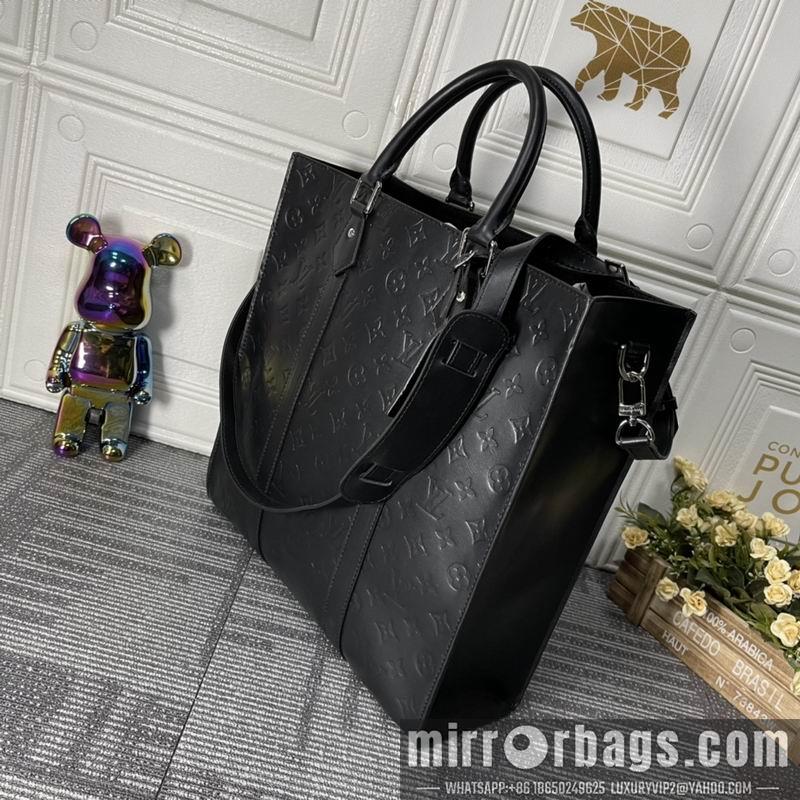 1:1 Louis Vuitton Bags Sac Plat M46452黑花 老花 压花36.5x38x9cm ss