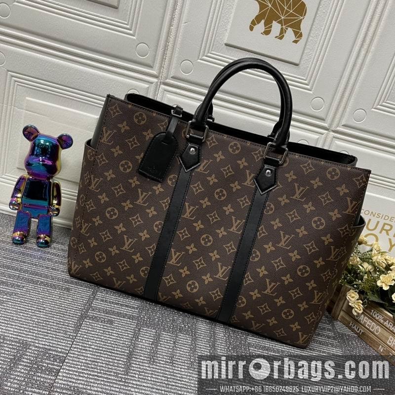 1:1 Louis Vuitton Bags Sac Plat M46451黑花 老花44x33x18cm ss