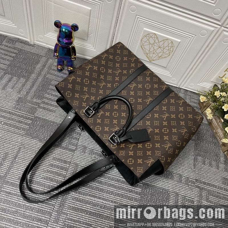 1:1 Louis Vuitton Bags Sac Plat M46451黑花 老花44x33x18cm ss