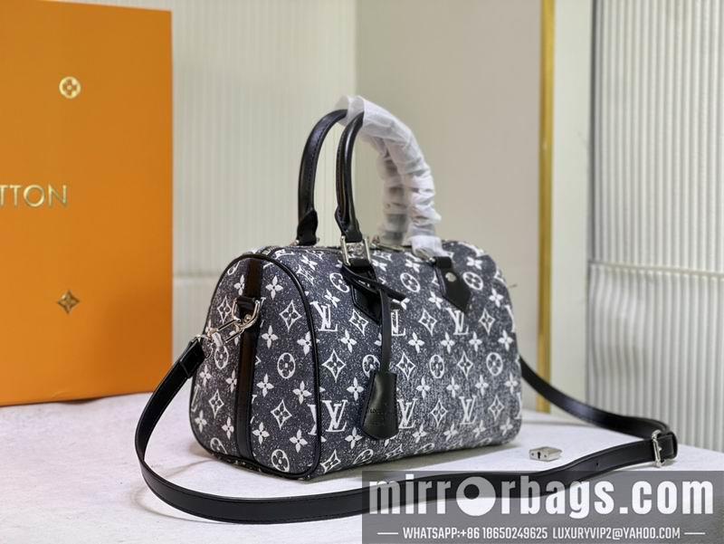 1:1 Louis Vuitton Bags Speedy M59609星空牛仔黑 25x19x15cm ss