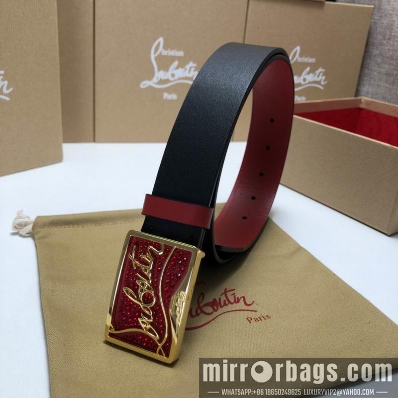 Christian Louboutin belt 35mmX95-125cm 7D02