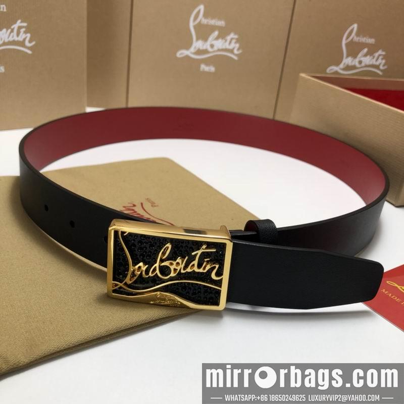 Christian Louboutin belt 35mmX95-125cm 7D02