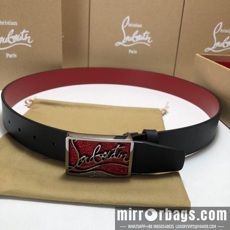 Christian Louboutin belt 35mmX95-125cm 7D02