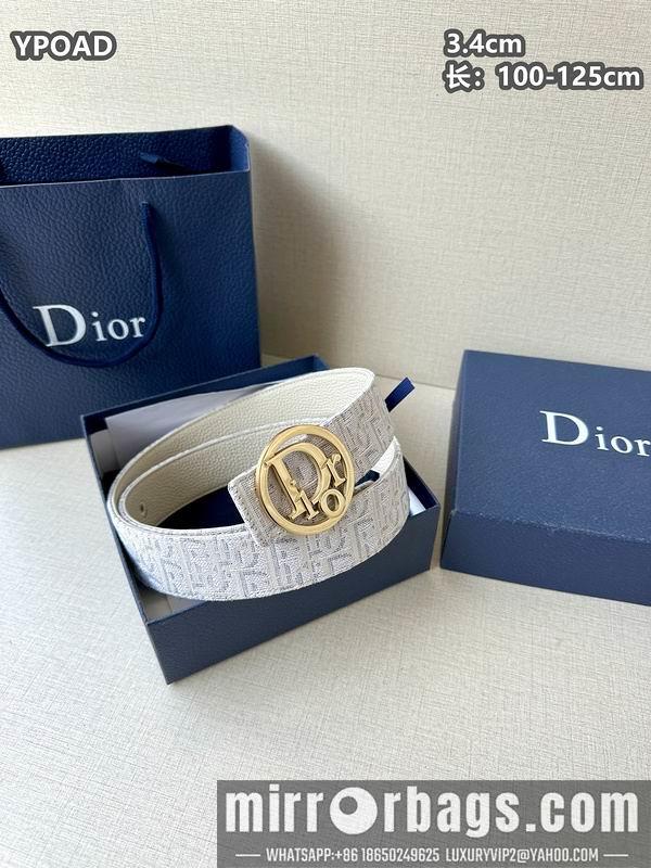 Dior belt 34mmX100-125cm 8L08