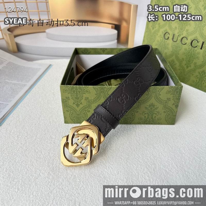 Gucci belt 35mmX100-125cm 8L15