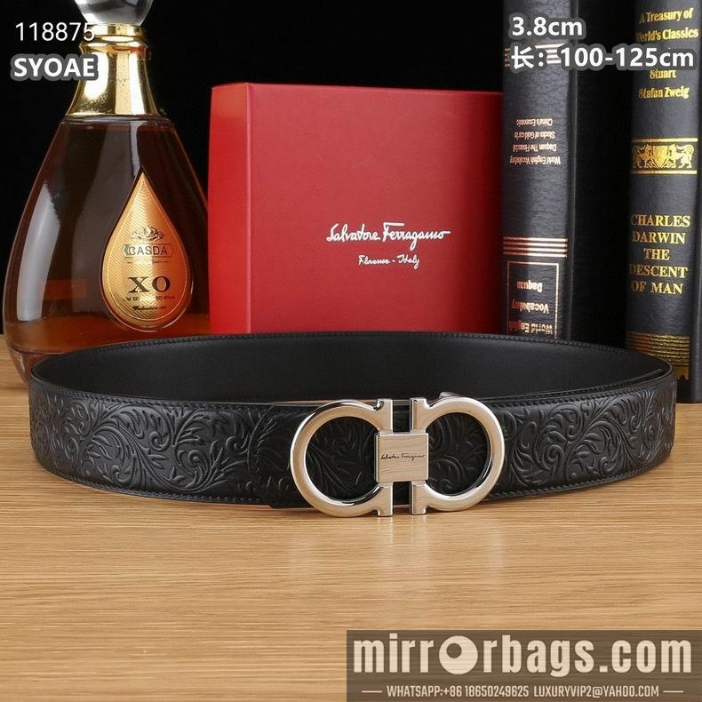 Ferragamo belt 38mmX100-125cm 8L13
