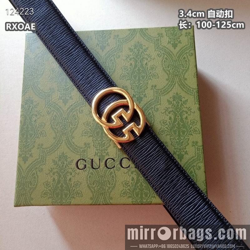 Gucci belt 34mmX100-125cm 8L22