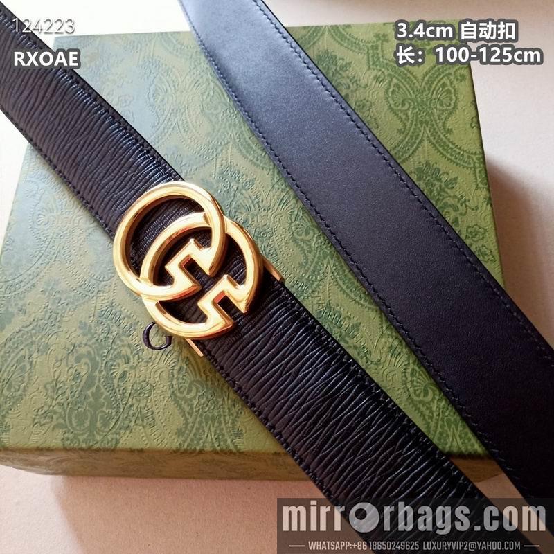 Gucci belt 34mmX100-125cm 8L22