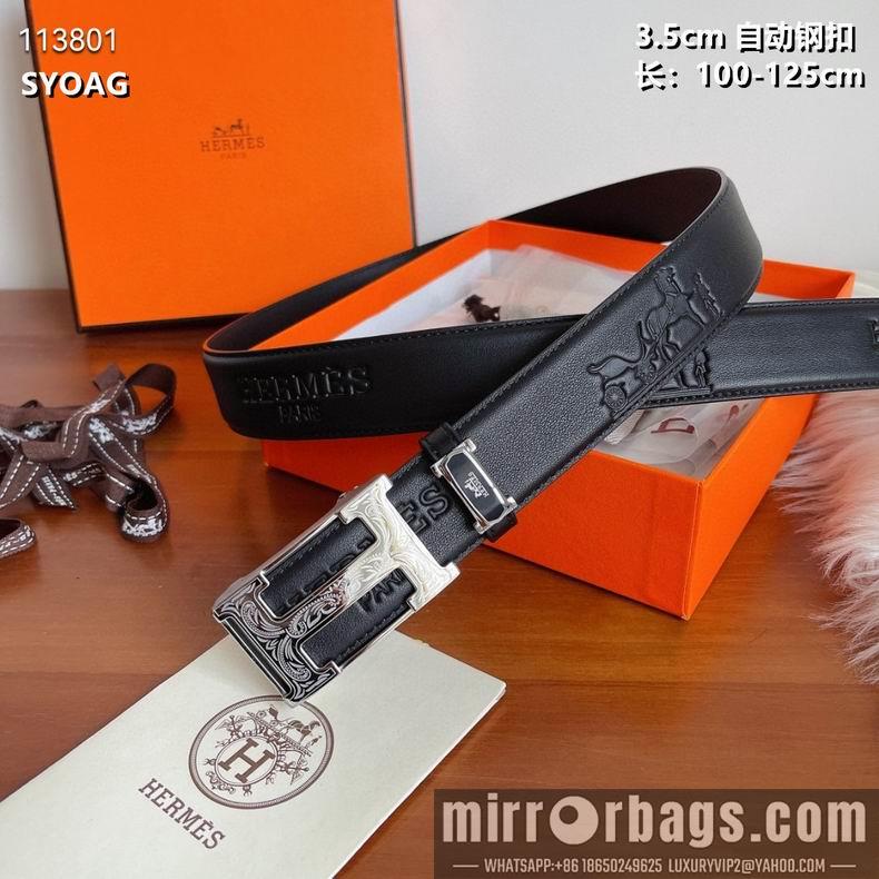 Hermes belt 自动钢扣35mmX100-125cm 8L082502