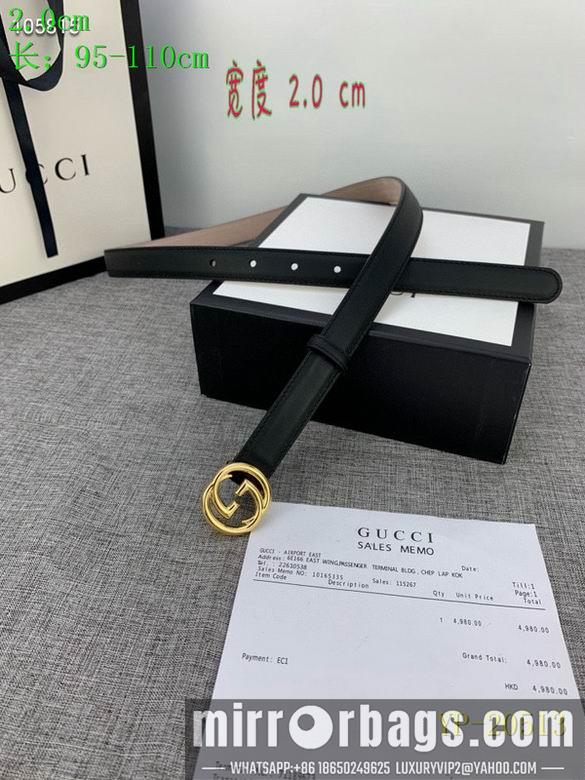 Gucci belt 20mm 95-110cm 8L01