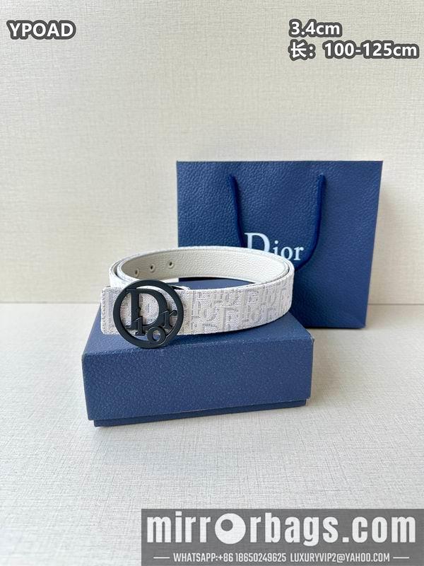 Dior belt 34mmX100-125cm 8L08
