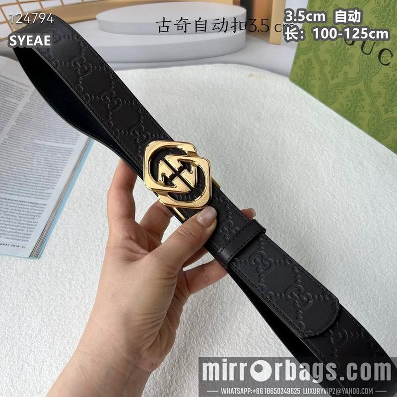 Gucci belt 35mmX100-125cm 8L15