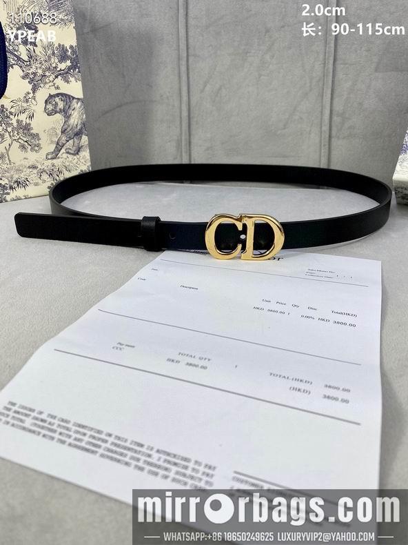 Dior Belt 20mmX90-115cm 8L04