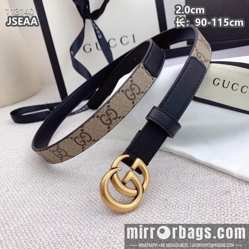 Gucci belt 20mmX90-115cm 8L15
