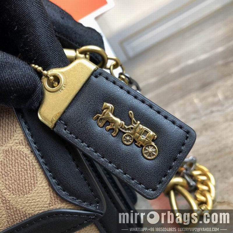 Coach Bags TT61259 black skin of Brown glue