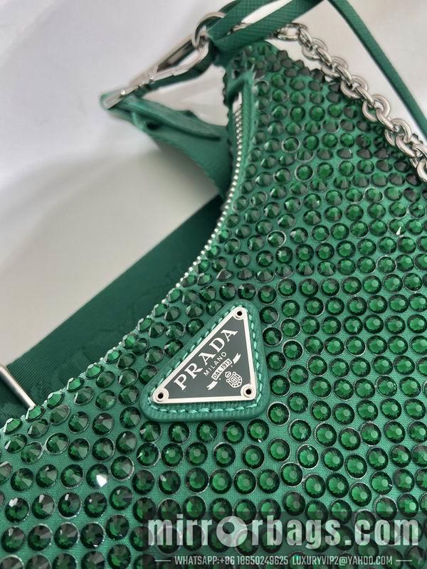 Prada Bags Prada 1BH204绿闪钻22x16x6cm AP