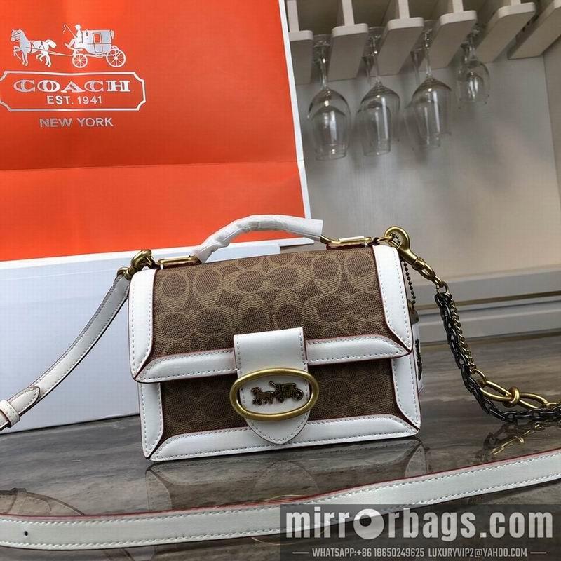 Coach Bags TT61259 white skin of Brown glue