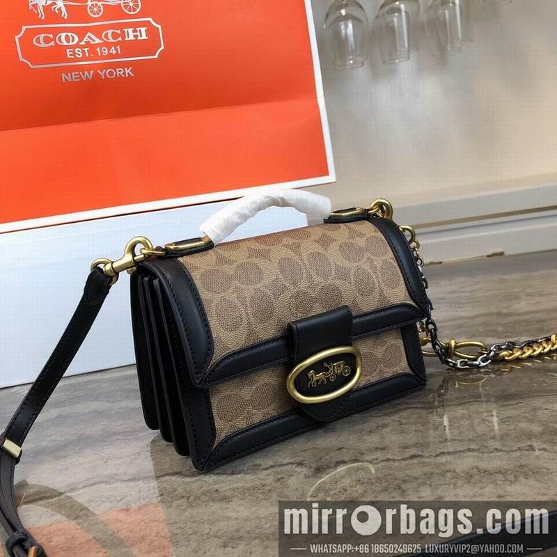 Coach Bags TT61259 black skin of Brown glue