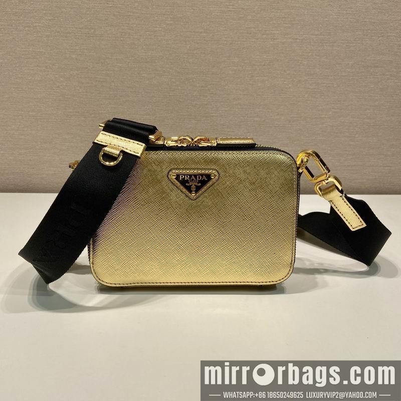 Prada Bags Prada 2VH070金色十字纹19x12.5x5.5cm AP