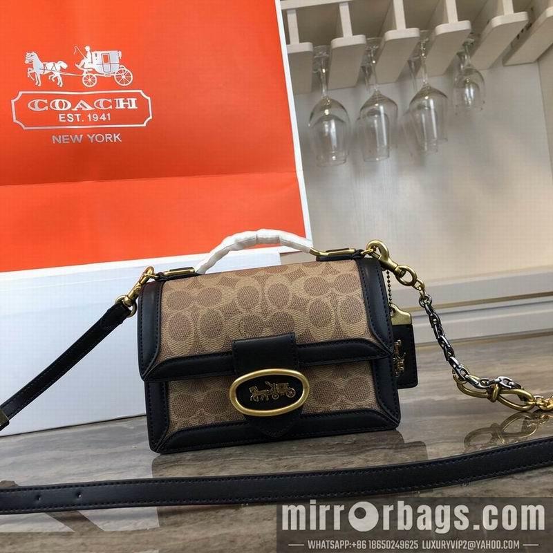 Coach Bags TT61259 black skin of Brown glue