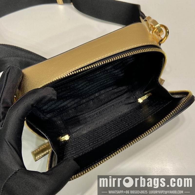 Prada Bags Prada 2VH070金色十字纹19x12.5x5.5cm AP