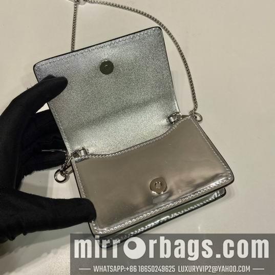 Prada Bags Parda 1MR024银色镜面 11.5x8cm Ap