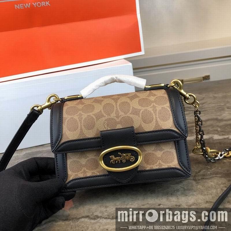 Coach Bags TT61259 black skin of Brown glue