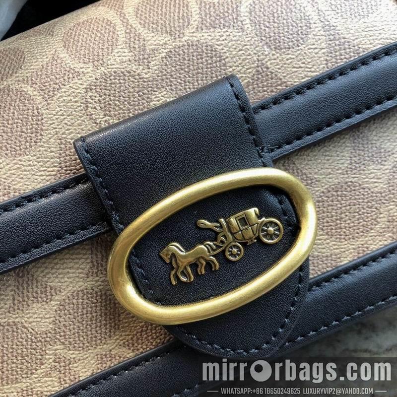 Coach Bags TT61259 black skin of Brown glue