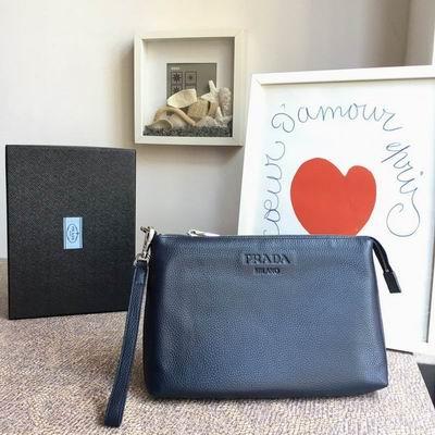 Prada Bags 0050 29x18cm ap Black Navy 20