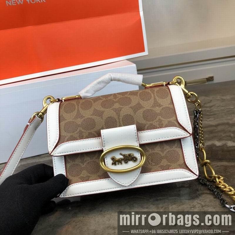 Coach Bags TT61259 white skin of Brown glue
