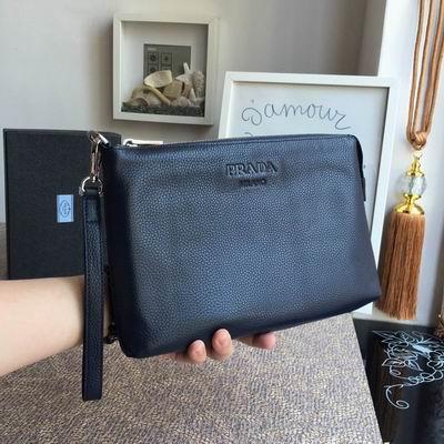 Prada Bags 0050 29x18cm ap Black Navy 20