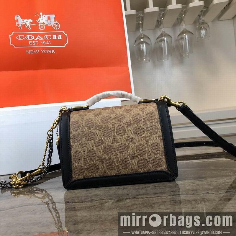 Coach Bags TT61259 black skin of Brown glue
