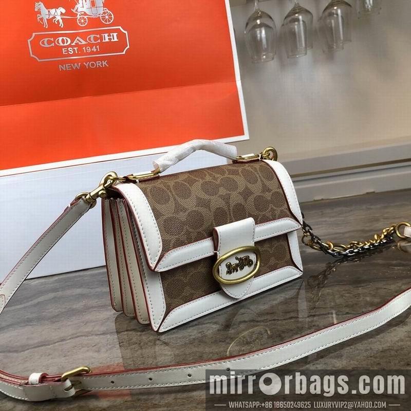 Coach Bags TT61259 white skin of Brown glue