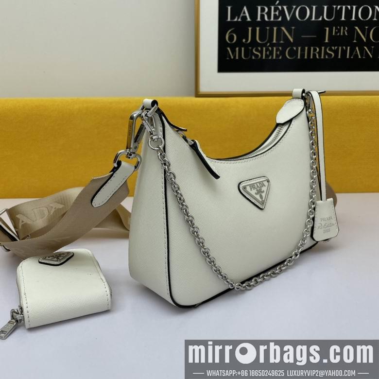 Prada Bags WW1BH204白 18X22X6.5