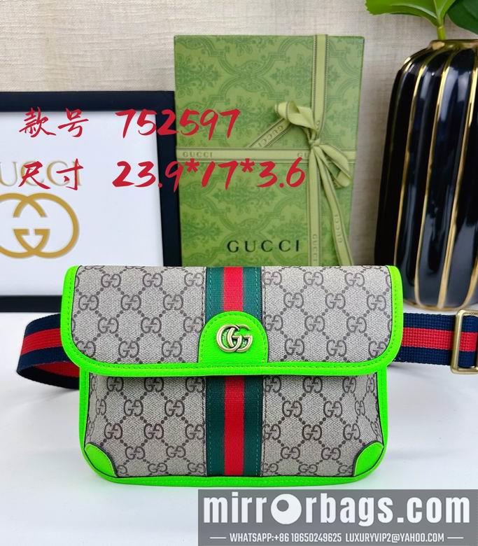 Gucci Bags 1:1 752597 23.9X17X3.6cm DF 2colour