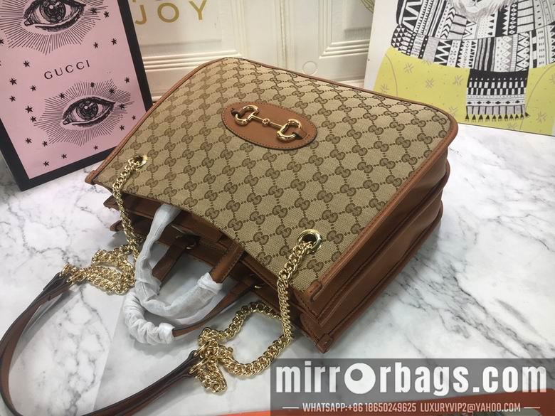 Gucci Bags 1:1 WD621144杏布棕皮 35X27X12