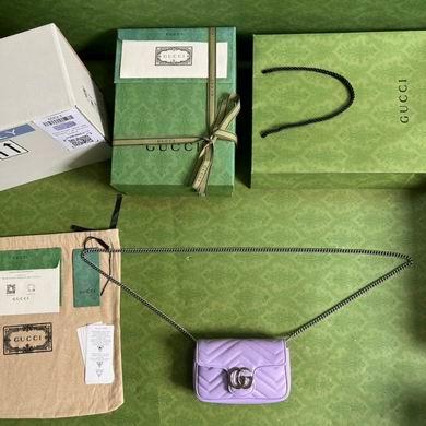 Gucci Bags 1:1 476433 16.5X10.2X5.1cm YG 2colour
