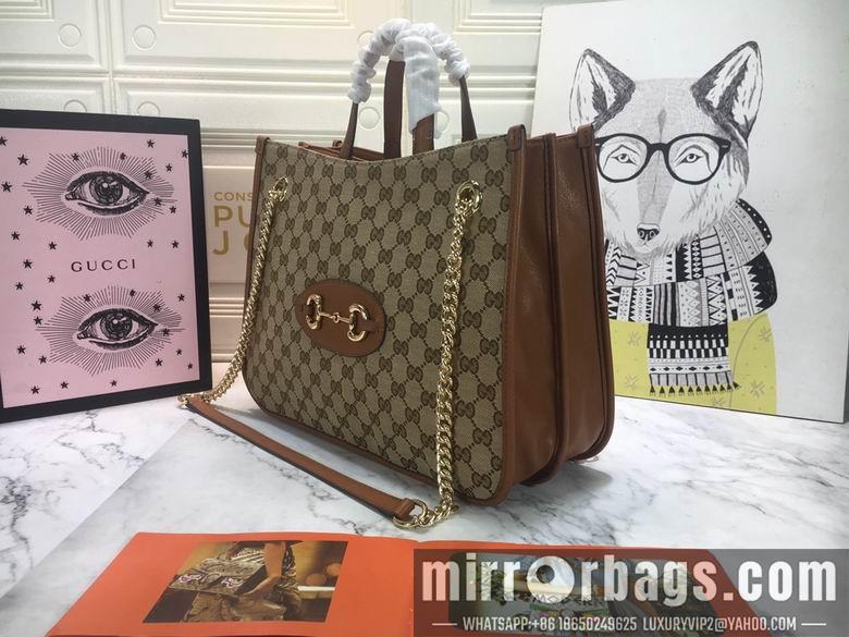 Gucci Bags 1:1 WD621144杏布棕皮 35X27X12