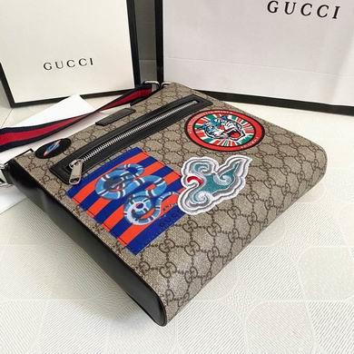 Gucci Bags 1:1 WD474137啡胶刺绣 27X28.5X5