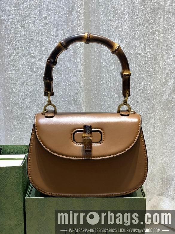 Gucci Bags 1:1 WD675797棕皮 21X15X7