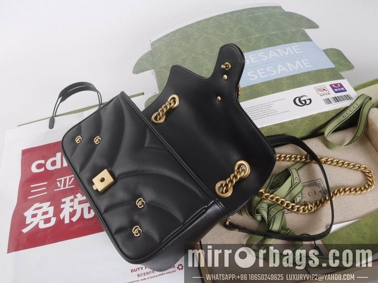 Gucci Bags 1:1 446744 22X13X6cm 443497 26X15X7cm YG 3colour