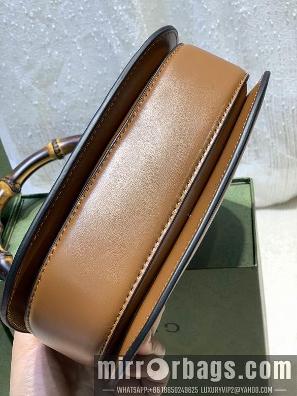 Gucci Bags 1:1 WD675797棕皮 21X15X7