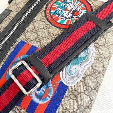 Gucci Bags 1:1 WD474137啡胶刺绣 27X28.5X5