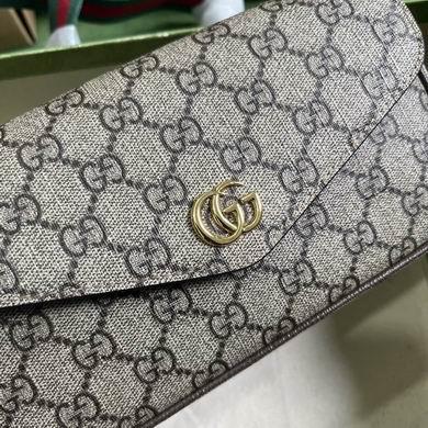 Gucci Bags 1:1 764961 13X22X4cm YG 3colour