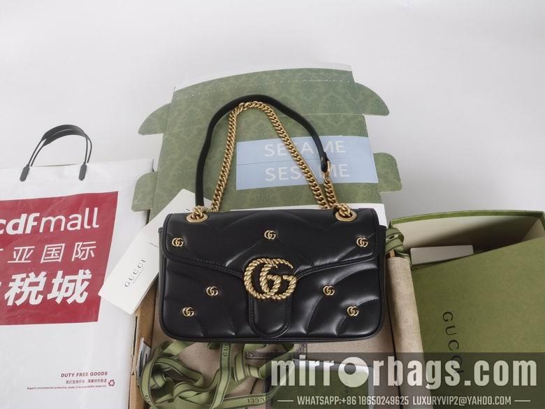 Gucci Bags 1:1 446744 22X13X6cm 443497 26X15X7cm YG 3colour